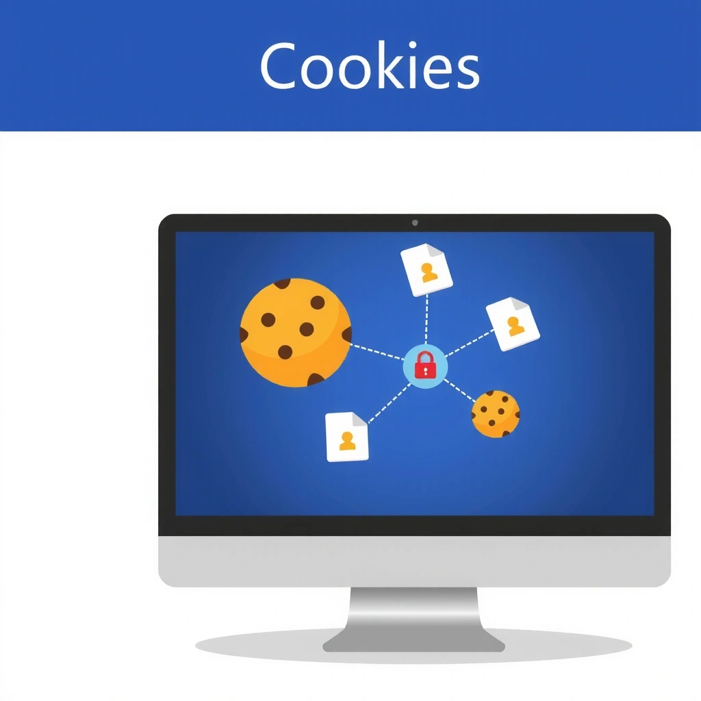Cookies concept illustration showing digital data storage